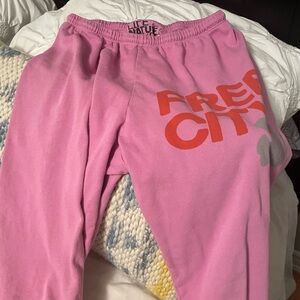 Free City Bright Pink Joggers